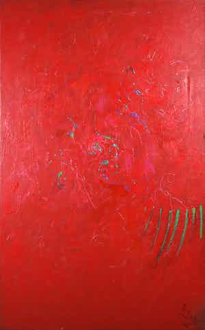 Franscz Witte - Acryl op doek, Wat is de esssentie? - Ingelijst (Groot) verkocht voor € 50!