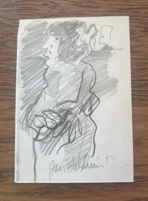 Jan Sierhuis - Flamenco Danseres - 1992 - Potloodtekening - 14 x 10 cm - Gesigneerd kopen? Bied vanaf 25!