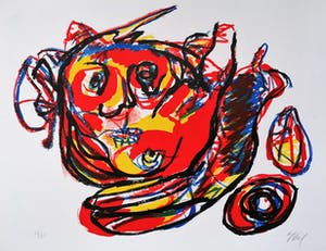 Karel Appel - "Tete Volante" 1966 kopen? Bied vanaf 1199!