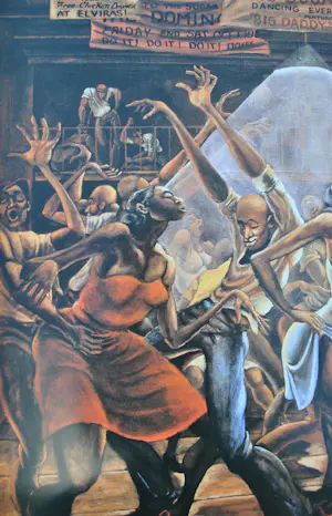 Ernie Barnes - Sugar Shack (Marvin Gaye), Sérigraphie signée, 2002 kopen? Bied vanaf 300!