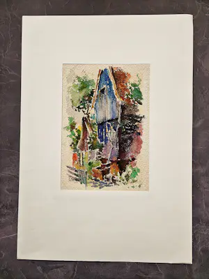 Rein Snapper - een mooie Aquarel "huis aan de Nieuwendammerdijk Amsterdam" - gesigneerd kopen? Bied vanaf 45!