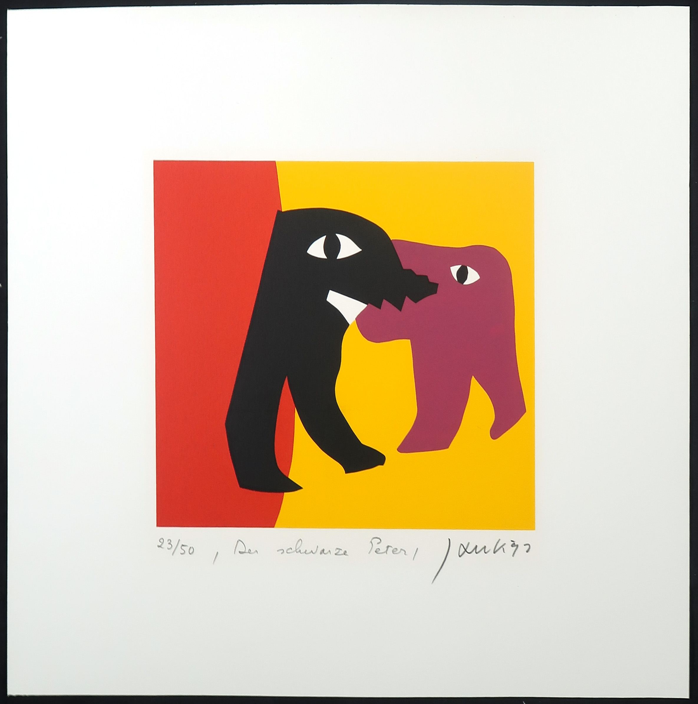 Jan Snoeck - Zeefdruk, Der schwarze Peter kopen? Bied vanaf 20!