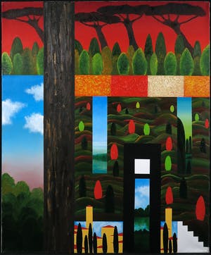 Manuel Claasen - Acryl op doek, Rode Hemel (Groot) kopen? Bied vanaf 1!