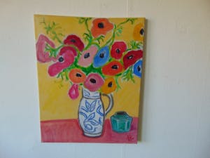 Keimpe Kootstra - Anemonen in vaas met gemberpotje. kopen? Bied vanaf 250!