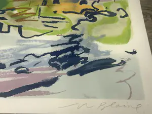 Nell Blaine - Cove with Barge, lithografie kopen? Bied vanaf 75!