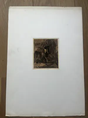 Kees van Dongen - Figuren in een Oosterse steeg kopen? Bied vanaf 650!