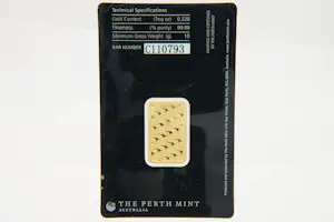 58 - 10 gram Goudbaar van Perth Mint Australia kopen? Bied vanaf 850!
