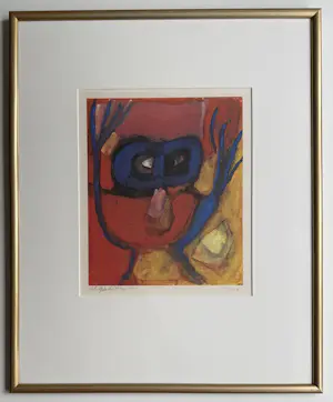 Gerard Schaperkotter - handgesigneerde litho | 'Cobra-figuur' | 1991 kopen? Bied vanaf 60!