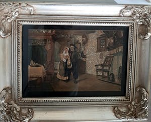 Niet of onleesbaar gesigneerd - antiek tempera schilderij kopen? Bied vanaf 1!