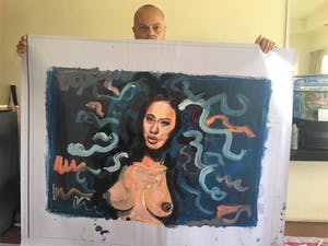 Peter Klashorst - Acrylverf op doek op houten frame , “Medusa” – 2018 – 70 x 100 cm kopen? Bied vanaf 375!