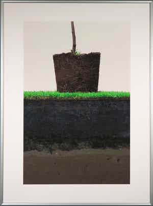 Robert Wevers - Inkjetprint, Potgrond - Ingelijst (Groot!) verkocht voor € 70!