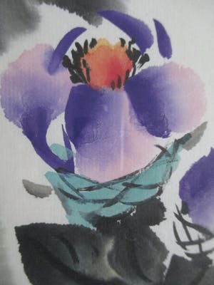 Niet of onleesbaar gesigneerd - Twee ingelijste aquarellen kopen? Bied vanaf 1!