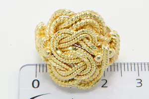 88 - Zware, vrijwel nieuwe Surinaamse 20Krt gouden mattenklopper ring kopen? Bied vanaf 1150!