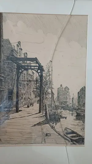 Frans de Groen - Stokvisbrug aan de Delftsevaart (Rotterdam) voor 1940 kopen? Bied vanaf 25!