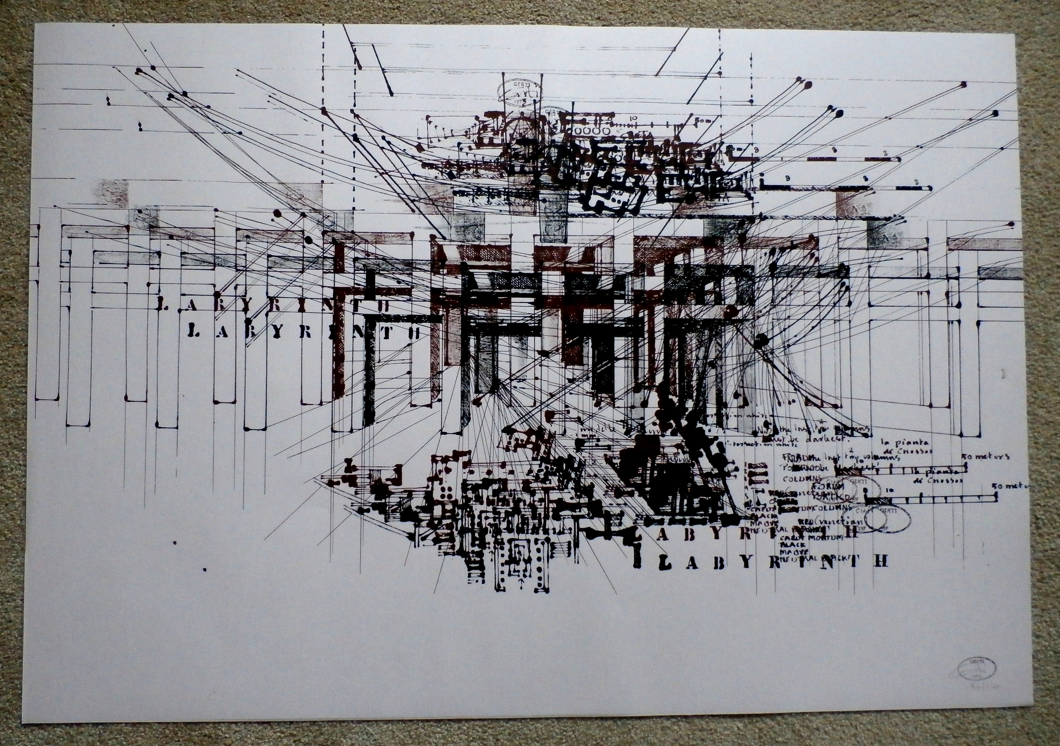 Gerti Bierenbroodspot - Litho: Labyrinth - 1975 kopen? Bied vanaf 60!