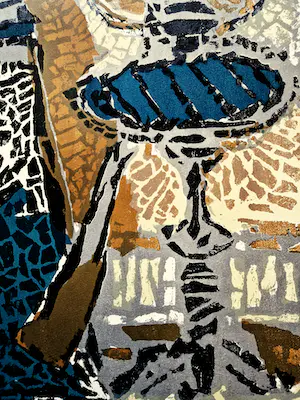 Dick Elffers - Grote Jaren 50 KleurenLitho "stilleven met petroleumlamp" proefdruk kopen? Bied vanaf 27!