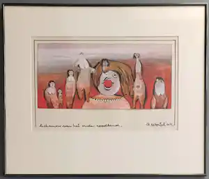 Ans Wortel - lichamen van het oude roodland – gouache - ingelijst kaufen? Bieten Sie von 269!