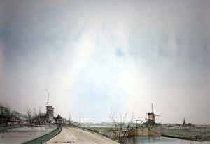 Ciano Siewert - Originele aquarel in stijlvolle omkadering verkocht voor € 125!