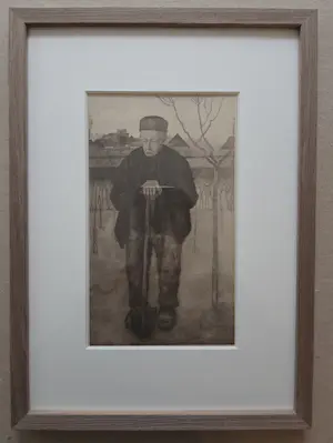 Jan Mankes - Twee maal boerenknecht. Ingelijst. kopen? Bied vanaf 20!