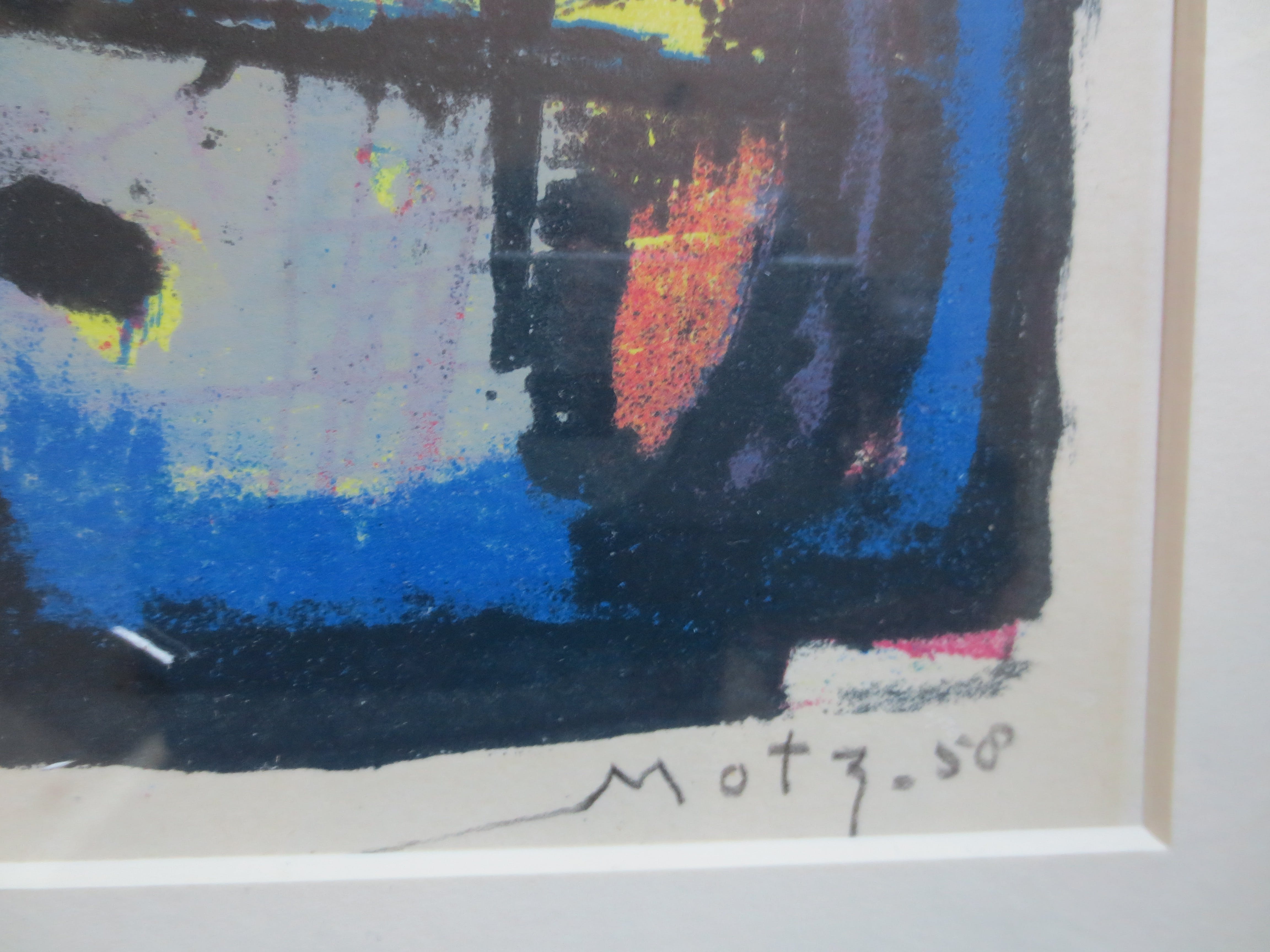 Wim Motz - Litho Compositie 1958 Unica Abstract kopen? Bied vanaf 80!