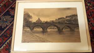 Kees van Waning - Brug te Rome verkocht voor € 60!