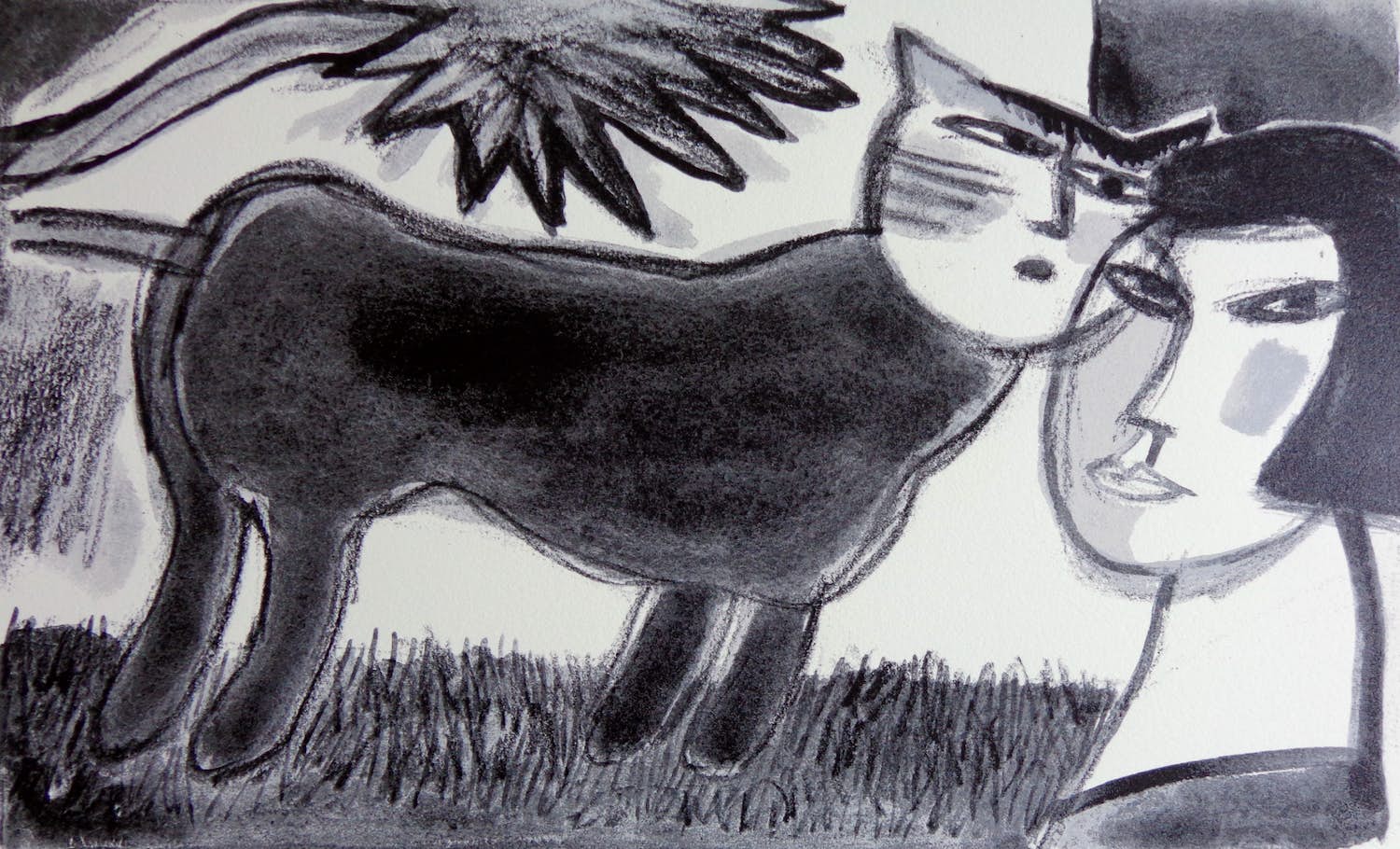 Corneille - L' AMOUR AU JOUR LE JOUR / ZW-W ZEEFDRUK / 42x57cm / SIG / 1996 verkocht voor € 115!