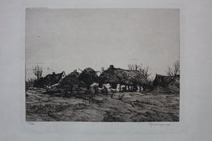 Hendrik Weegewijs - Grote ets: Drouwen(Drenthe) kopen? Bied vanaf 50!