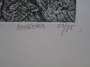 Ab Steenvoorden - Karakteristiek grafiek - groep "de bange Duivel" - ETS "Pandora" gesigneerd kopen? Bied vanaf 19!