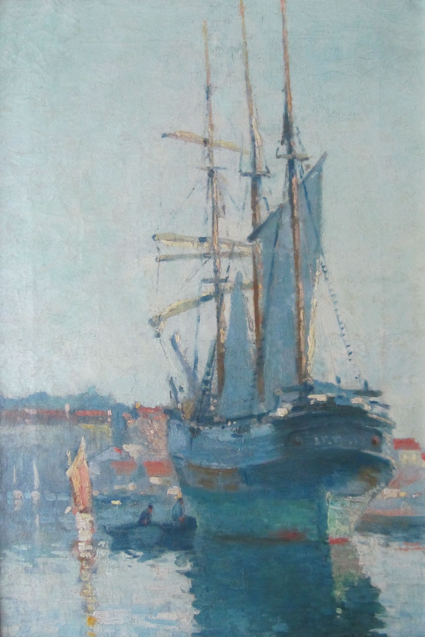 Willem Knip - Driemaster in haven Bretagne 1928 kopen? Bied vanaf 1250!
