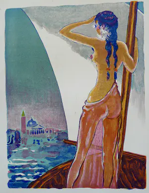 Kees van Dongen - Gravure 1001 nacht: 'Rose-dans-le-calice chez le roi Derbas' kaufen? Bieten Sie von 10!