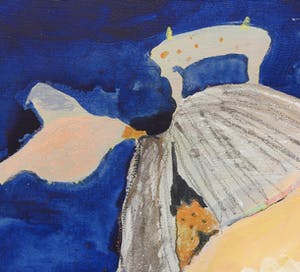 Michel van Overbeeke - Gemengde techniek op doek, Zonder titel - Ingelijst (Groot) kopen? Bied vanaf 1!