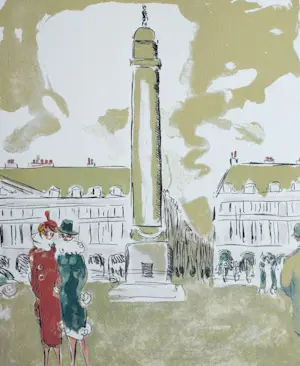 Kees van Dongen - Litho, Titel, Place Vendôme, kopen? Bied vanaf 175!