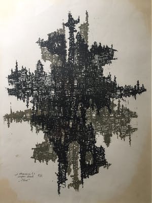 Jaap Kraanen - Stad - Lithografie, Ingelijst kopen? Bied vanaf 55!