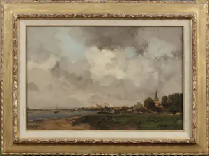 Willem G.F. Jansen - Rivierlandschap kopen? Bied vanaf 2250!