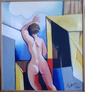 Dirkjan Ribbeling - Naakte vrouw in atelier verkocht voor € 100!