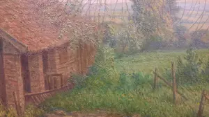 Gerrit N. Woudt - olieverf schilderij - 'Boerdery te Schweiberg Zuid Limburg' - ingelijst - 23452 kopen? Bied vanaf 10!