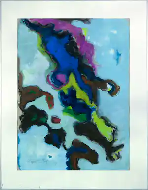 Gerard Schaperkotter - Gouache op papier, Paysage - Ingelijst verkauft für € 50!