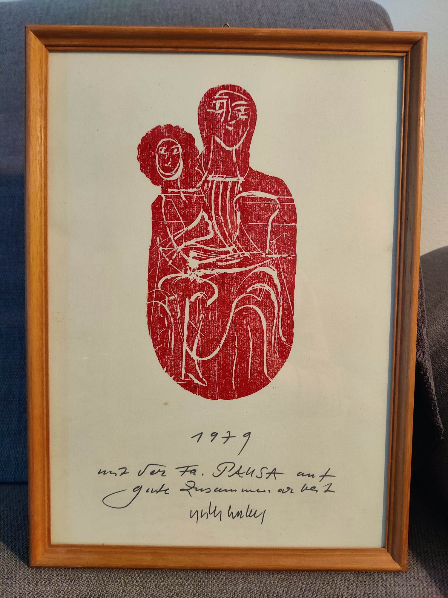 Helmut Andreas Paul Grieshaber - Frau mit Kind verkocht voor € 40!