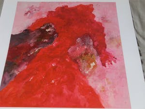 Armando - Rotes Gewand (Rood gewaad), Giclee op katoenpapier. Sublieme kleuren! kopen? Bied vanaf 100!