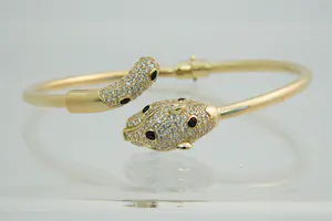 11 - Mooi gedetailleerde 18 karaats geel-gouden panter armband - gekeurd kaufen? Bieten Sie von 590!