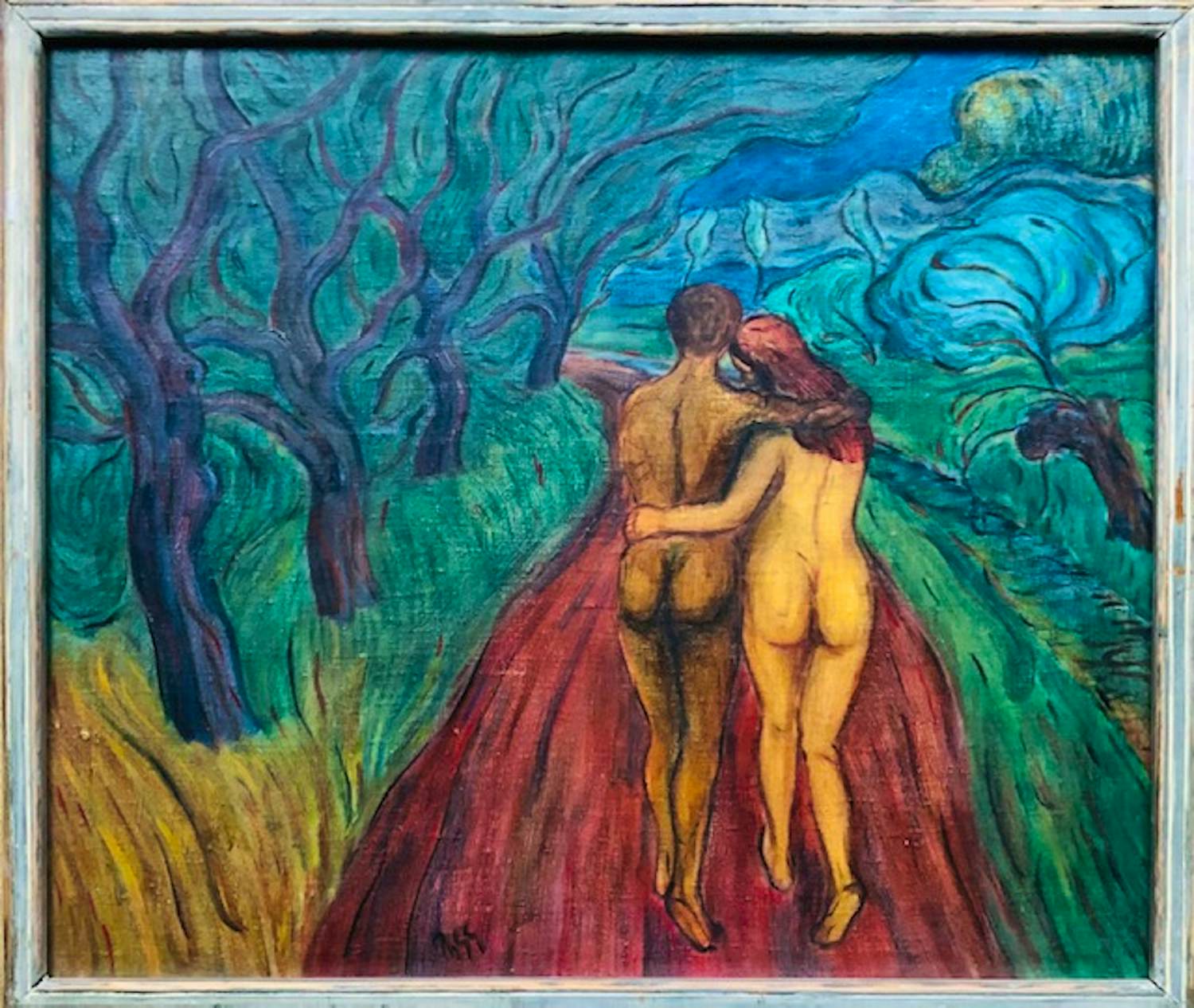 Phil Grisel - Adam & Eva - Olieverf Schilderij kopen? Bied vanaf 200!