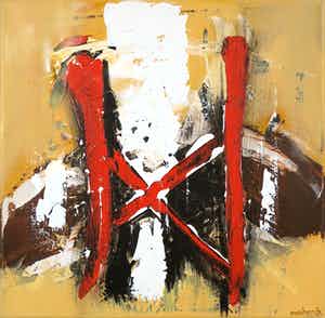 Hans Vanhorck - Olieverf op doek, Zonder titel verkocht voor € 200!