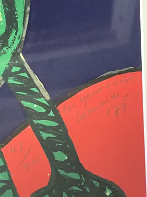 Corneille - Zeldzame oude lithografie, Les yeux noirs, 1973 kopen? Bied vanaf 800!