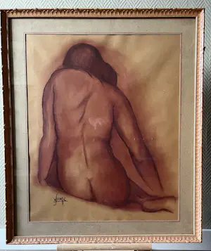 Joub Wiertz - Zittend naakt kopen? Bied vanaf 250!