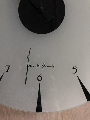 Jan des Bouvrie - Jan des Bouvrie: glazen wandklok kopen? Bied vanaf 25!