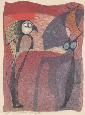 Harry van Kruiningen - kleurenlitho - 'Achnaton' - 1953 kopen? Bied vanaf 49!