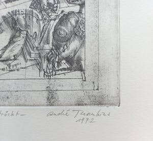 Andre Thomkins - Diesseits verrückt, jenseits entrückt, Radierung kopen? Bied vanaf 75!