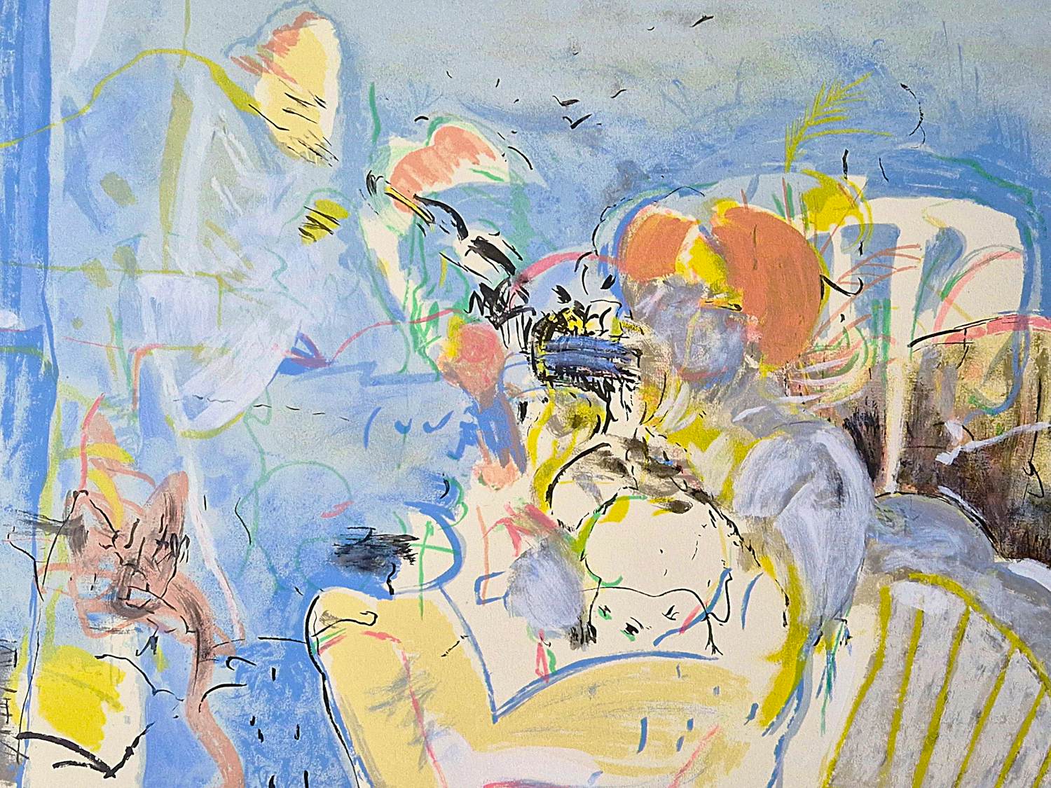 Kees van Bohemen - Grote zeefdruk "voloptueus naakt in slaapkamer" gelimit. oplage - in nieuwstaat kopen? Bied vanaf 62!