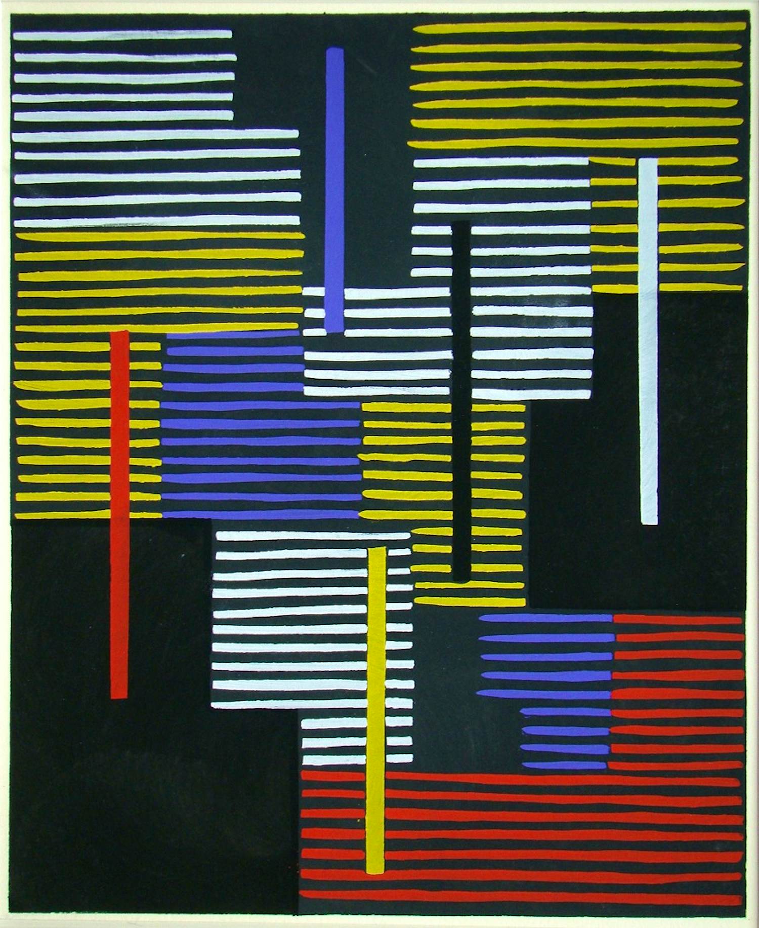 Adolf Fleischmann - Abstracte compositie - 1952 - Sjabloon in gouachekleuren kopen? Bied vanaf 120!