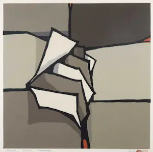 Fon Klement - Boardsnede, Zonder titel - Ingelijst kopen? Bied vanaf 90!